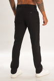 Color Hunt Men's Black Full Length Tappered Fit Linen Trouser