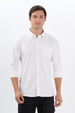 Color Hunt Men's White Full Sleeve Regular Fit Shirt