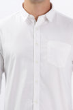 Color Hunt Men's White Full Sleeve Regular Fit Shirt