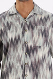Color Hunt Men's Purple Half Sleeve Oversize Oversize Shirt