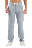 Color Hunt Men's Sky Blue Full Length Tappered Fit Linen Trouser