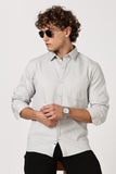 Color Hunt Men's Light Grey Full Sleeve Cotton Shirt