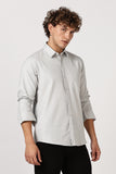 Color Hunt Men's Light Grey Full Sleeve Cotton Shirt