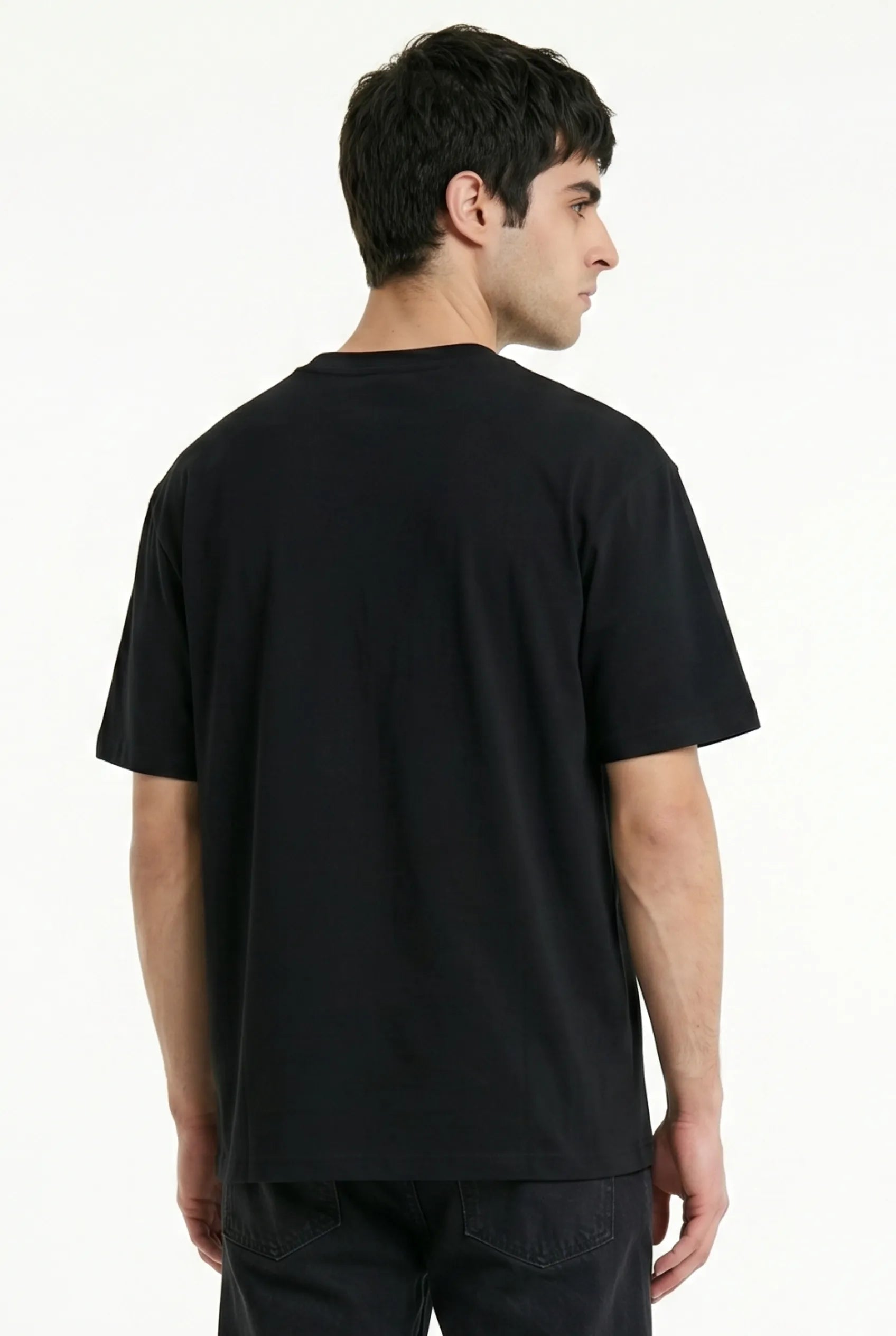 Color Hunt Men's Black Original Graphic Printed T-Shirt