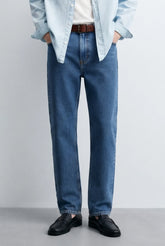 Color Hunt Men's Straight Fit Blue Jeans