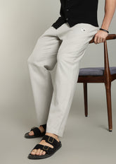 Color Hunt Straight Fit Men Grey Trousers