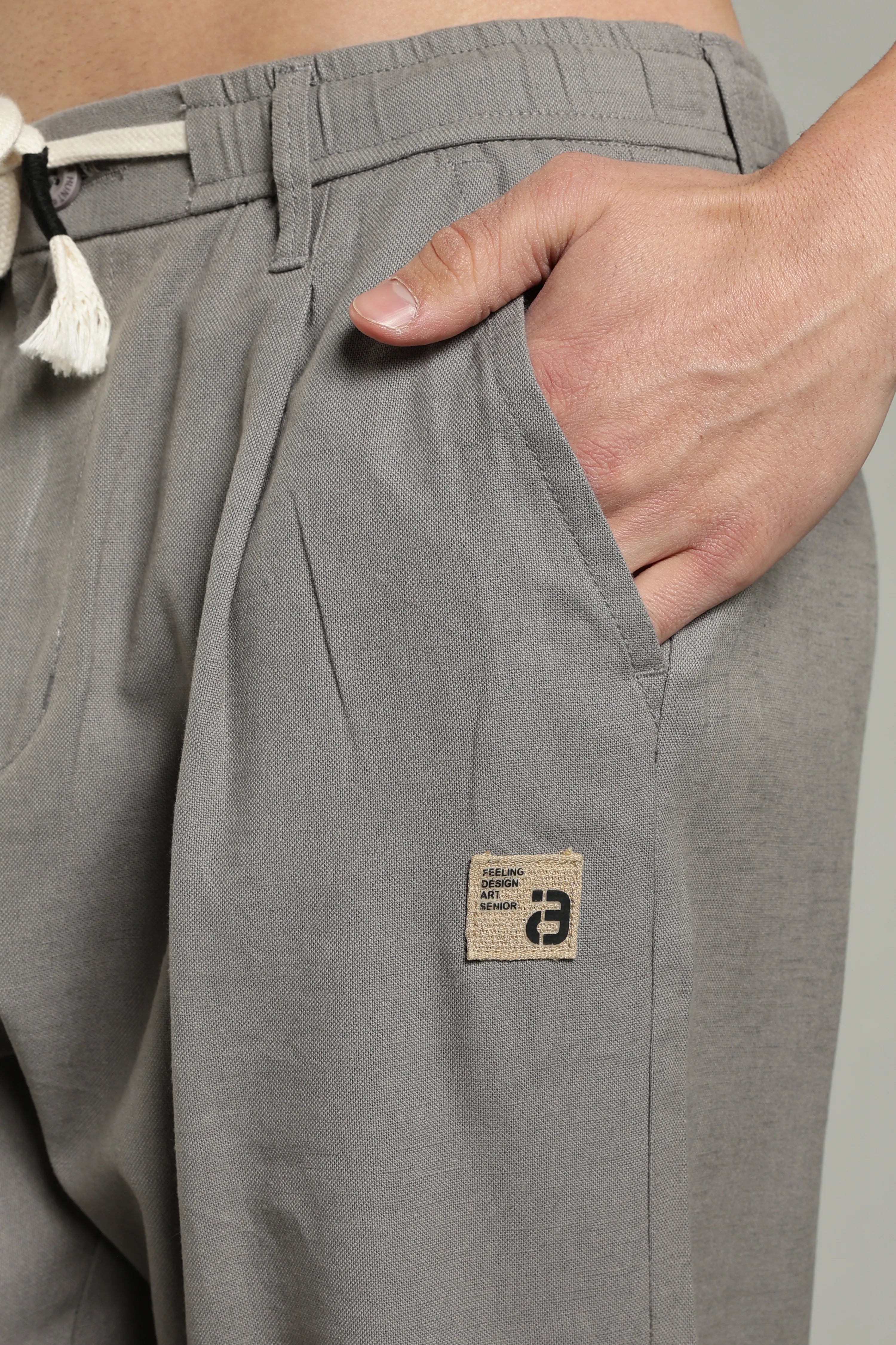 Color Hunt Straight Fit Men Grey Trousers