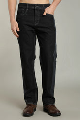 Black Straight Fit Jeans for Men - Color Hunt