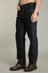Color Hunt Straight Fit Men Black Jeans