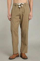 Color Hunt Straight Fit Men Brown Trousers