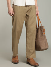 Color Hunt Straight Fit Men Brown Trousers