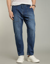 Blue Relaxed Fit Jeans for Men - Color Hunt