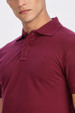 Color Hunt Men's Purple Regular Fit Polo T-Shirt