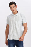 Color Hunt Men's Grey Half Sleeve Rayon Shirt - Regular Fit