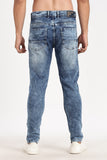 Color Hunt Men's Blue Regular Fit Washed Denim Jeans