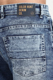 Color Hunt Men's Blue Regular Fit Washed Denim Jeans