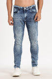 Color Hunt Men's Blue Regular Fit Washed Denim Jeans