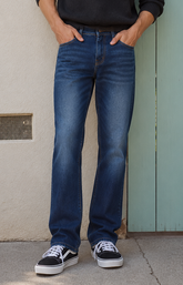 Color Hunt Men's Dark Blue Straight Fit Jeans