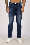 Color Hunt Men's Dark Blue Turkey Fit Washed Denim Jeans