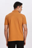 Color Hunt Men's Rust Brown Half Sleeve Polo T-Shirt