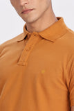 Color Hunt Men's Rust Brown Half Sleeve Polo T-Shirt