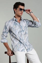 Color Hunt Men Printed Casual Grey Shirt