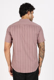 Color Hunt Men's Twilight Purple Half Sleeve Cotton Shirt