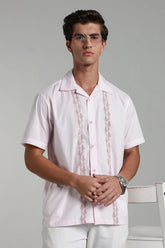 Color Hunt Men Printed Casual Pink Shirt