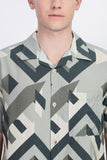 Color Hunt Men's Green Printed Half Sleeve Button Shirt