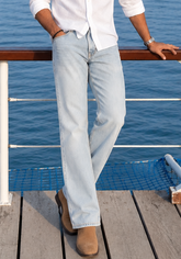 Color Hunt Light Blue Straight Fit Denim Jeans for Men