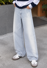 Color Hunt Light Blue Baggy Fit Denim Jeans for Men