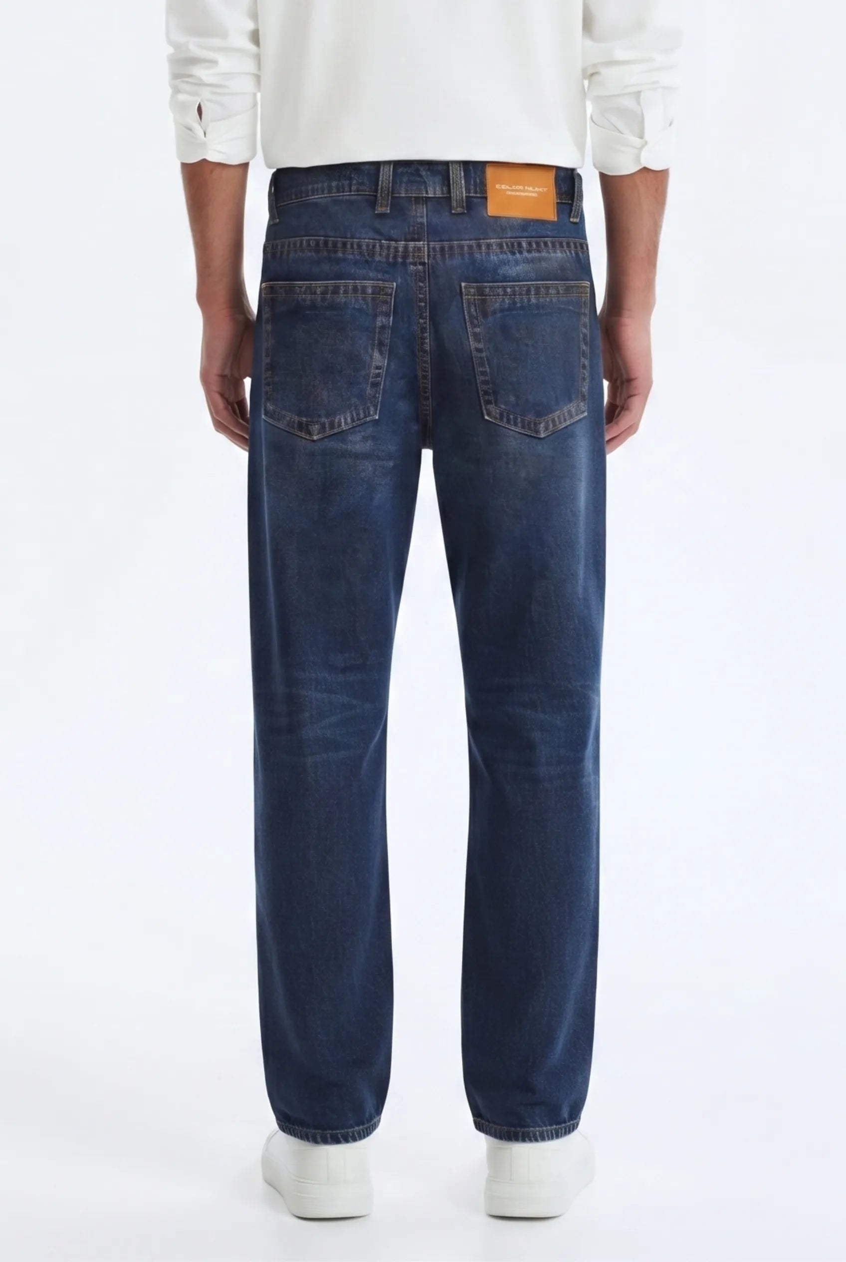 Color Hunt Men's Straight Fit Dark Blue Jeans