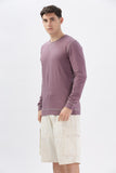 Color Hunt Purple 100% Cotton Solid Sweatshirt - Regular Fit