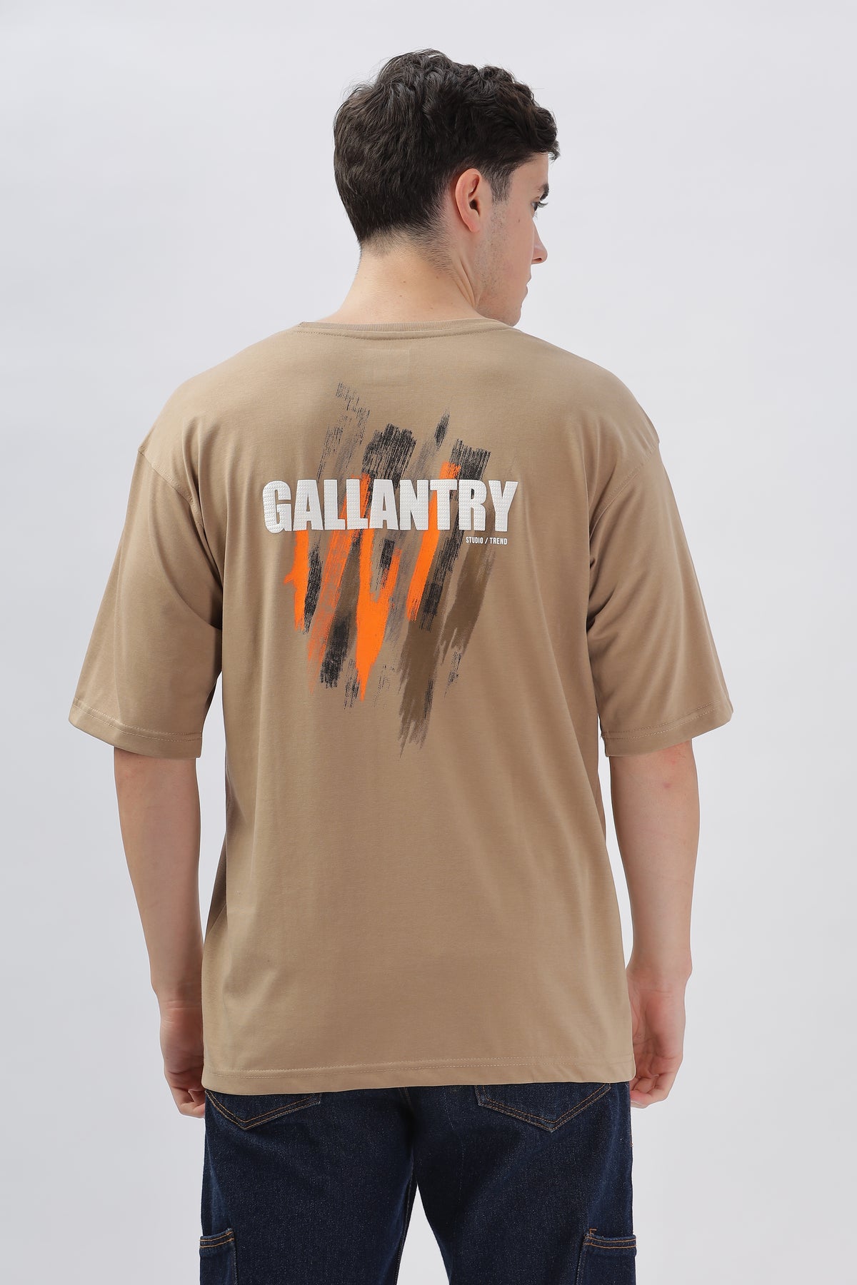 Color Hunt Brown Cotton Printed Oversize T-Shirt - Oversize Fit