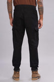 Color Hunt Men's Black Full Length Jogger Fit Cargo Joggers - Colorhunt