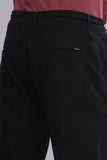 Color Hunt Men's Black Full Length Tapered Fit Linen Trouser - Colorhunt