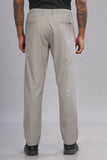 Color Hunt Men's Grey Full Length Tapered Fit Linen Trouser - Colorhunt