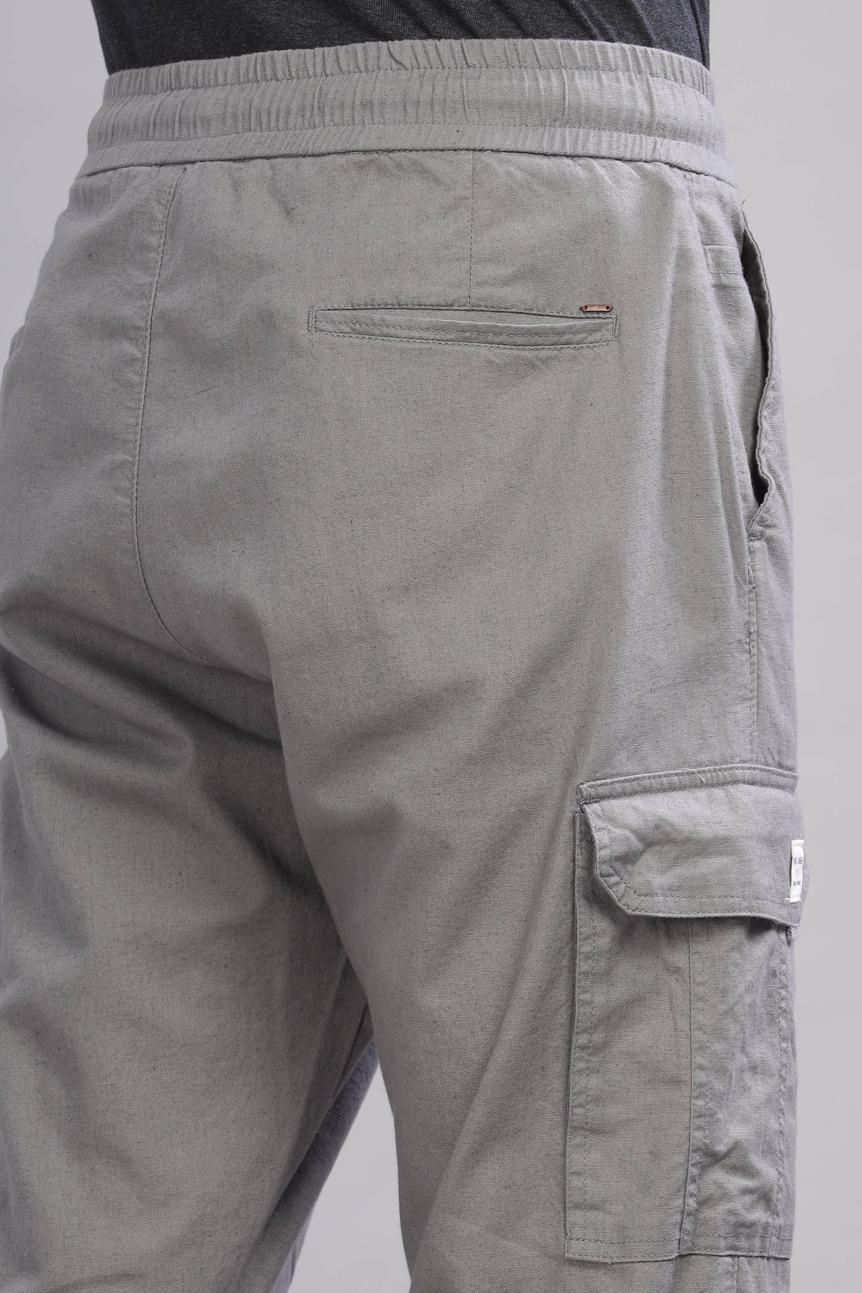 Color Hunt Men's Grey Full Length Jogger Fit Cargo Joggers - Colorhunt