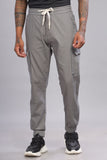 Color Hunt Men's Grey Full Length Jogger Fit Cargo Joggers - Colorhunt