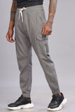 Color Hunt Men's Grey Full Length Jogger Fit Cargo Joggers - Colorhunt