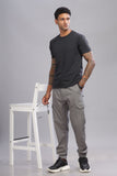 Color Hunt Men's Grey Full Length Jogger Fit Cargo Joggers - Colorhunt