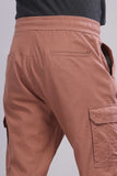 Color Hunt Men's Salmon Full Length Jogger Fit Cargo Joggers - Colorhunt