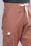 Color Hunt Men's Salmon Full Length Jogger Fit Cargo Joggers - Colorhunt