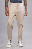 Color Hunt Men's Beige Full Length Future Fit Cargo Joggers - Colorhunt