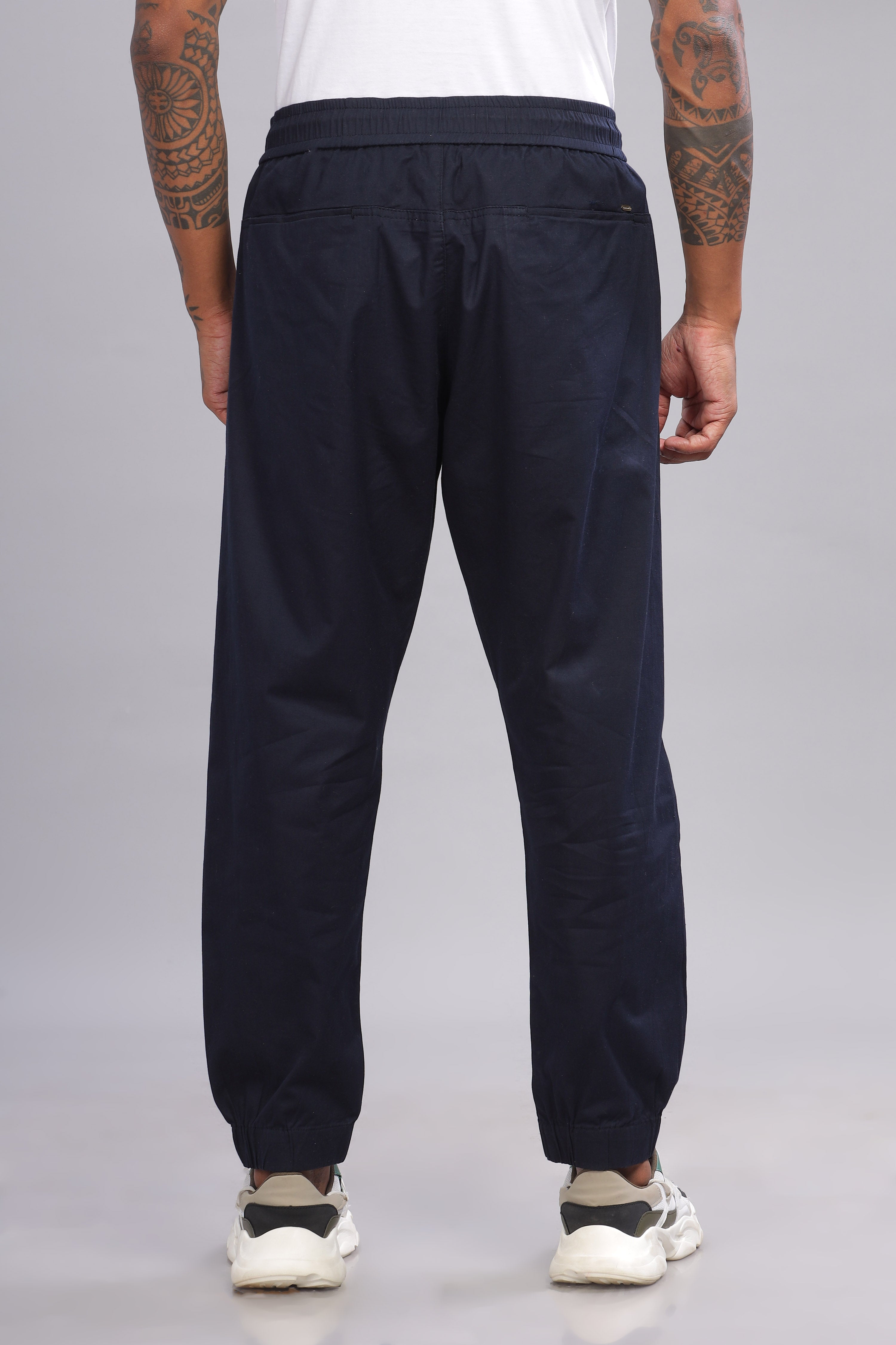 Color Hunt Men's Navy Full Length Future Fit Cargo Joggers - Colorhunt