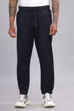 Color Hunt Men's Navy Full Length Future Fit Cargo Joggers - Colorhunt