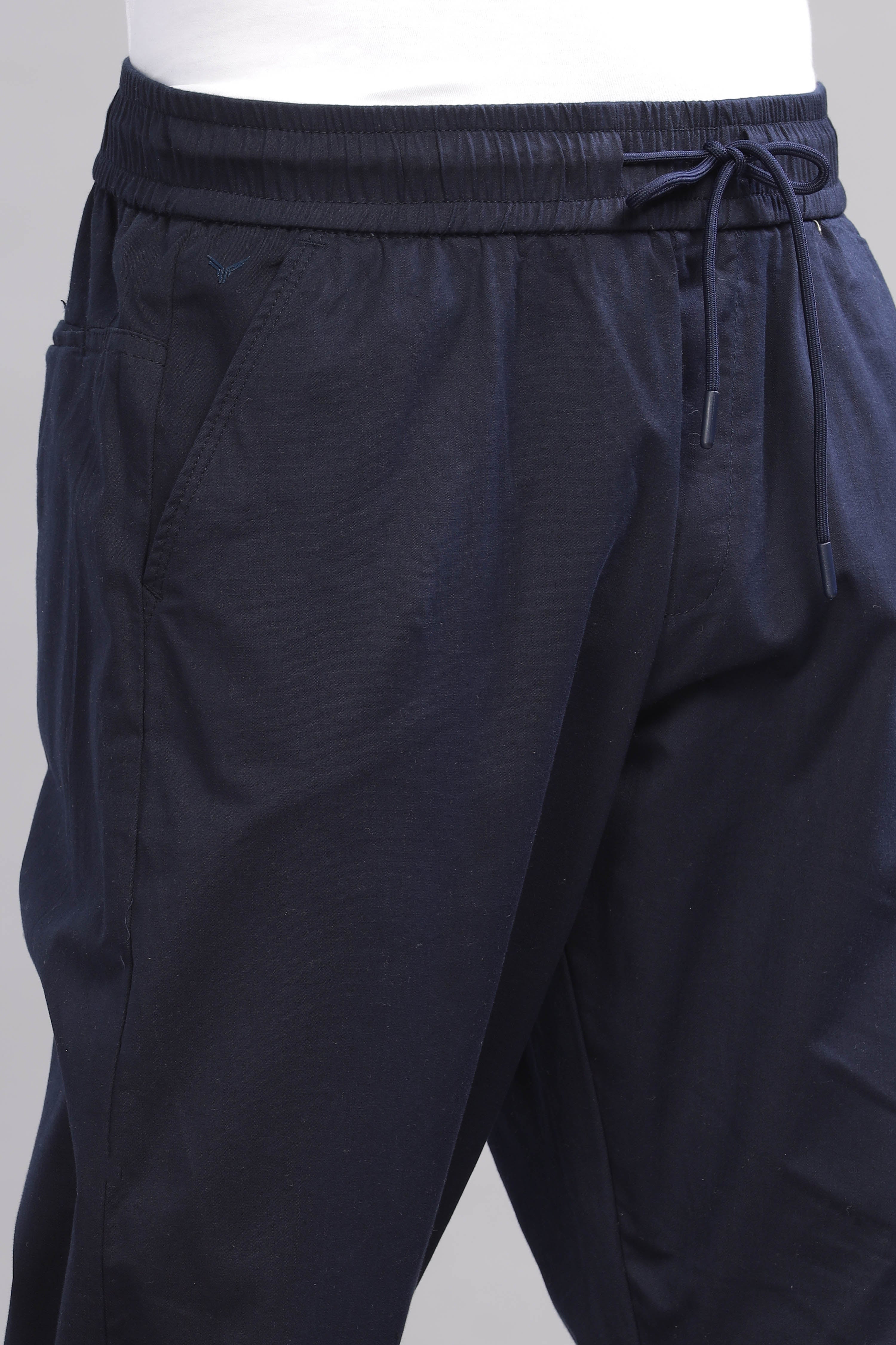 Color Hunt Men's Navy Full Length Future Fit Cargo Joggers - Colorhunt