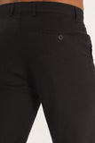 Color Hunt Black Oxford Linen Solid Linen Trouser - Tappered Fit