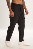 Color Hunt Black 100% Cotton Solid Jogger - Regular Fit