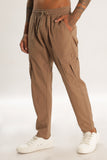 Color Hunt Brown 100% Cotton Solid Jogger - Regular Fit